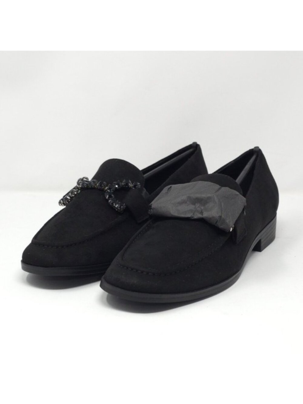 Nine West Lilpa2 Black Suede Chain Loafers 9.5M